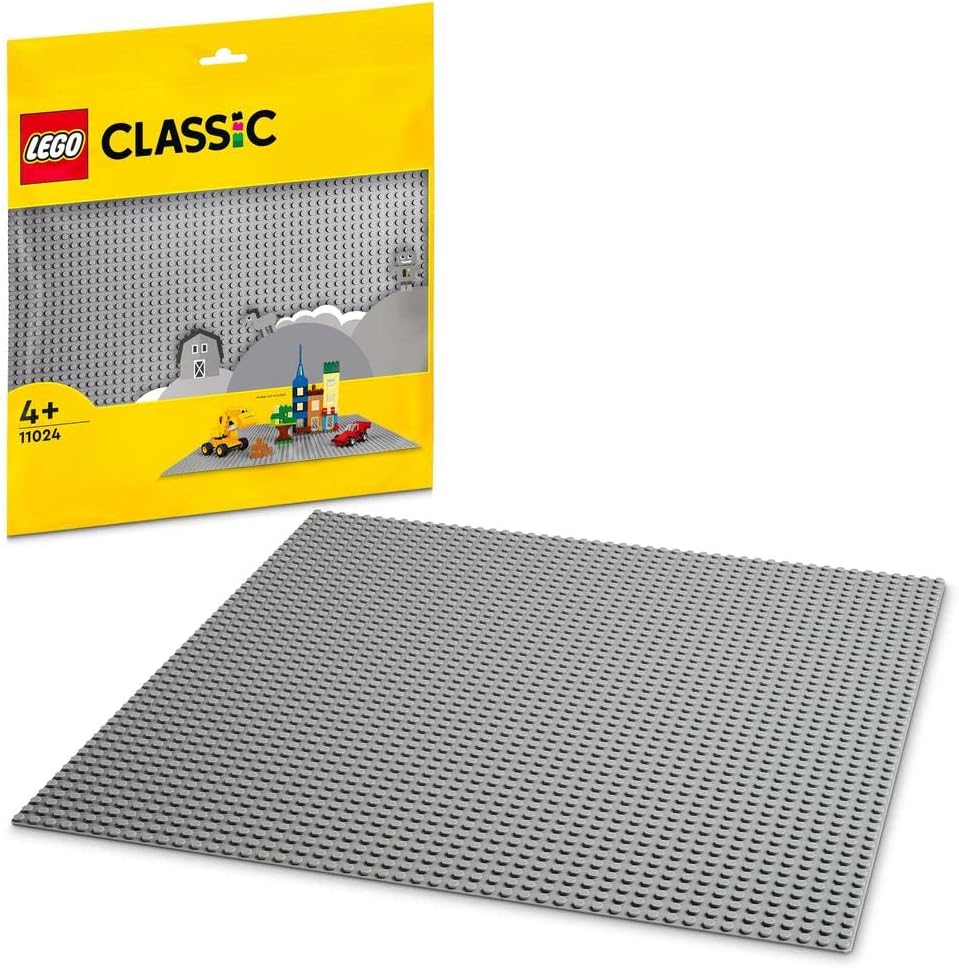 LEGO 11024 Classic Graue Bauplatte, quadratische Grundplatte mit 48x48 Noppen als Basis für Konstruk