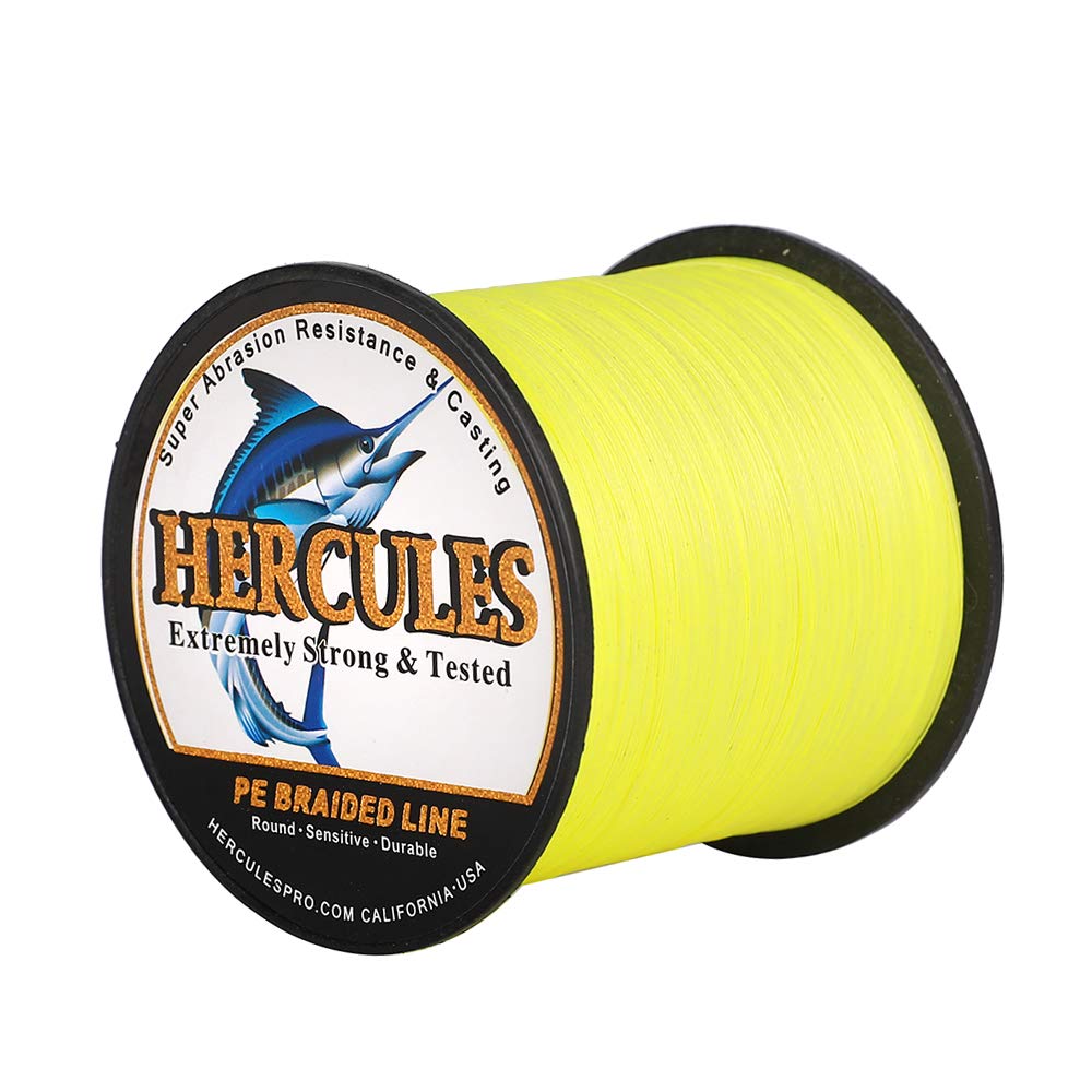 HERCULES Super Cast 100m - 2000m Yards Geflochtene Angelschnur 10lb - 300lb Test für Salzwasser Süss