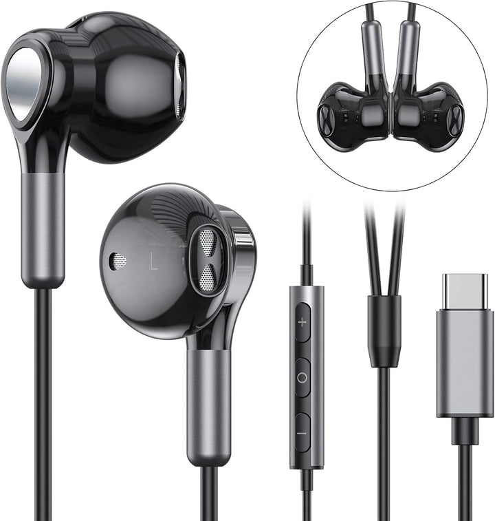 USB C Kopfhörer für Samsung Galaxy S24 S23 Ultra S22 S21 FE S20 A53 A54 USB C Kopfhörer mit Mikrofon