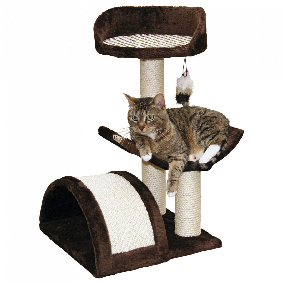 Kerbl 81510 Kratzbaum Safari XL, dunkelbraun mit Borte, 46 x 60 x 83 cm