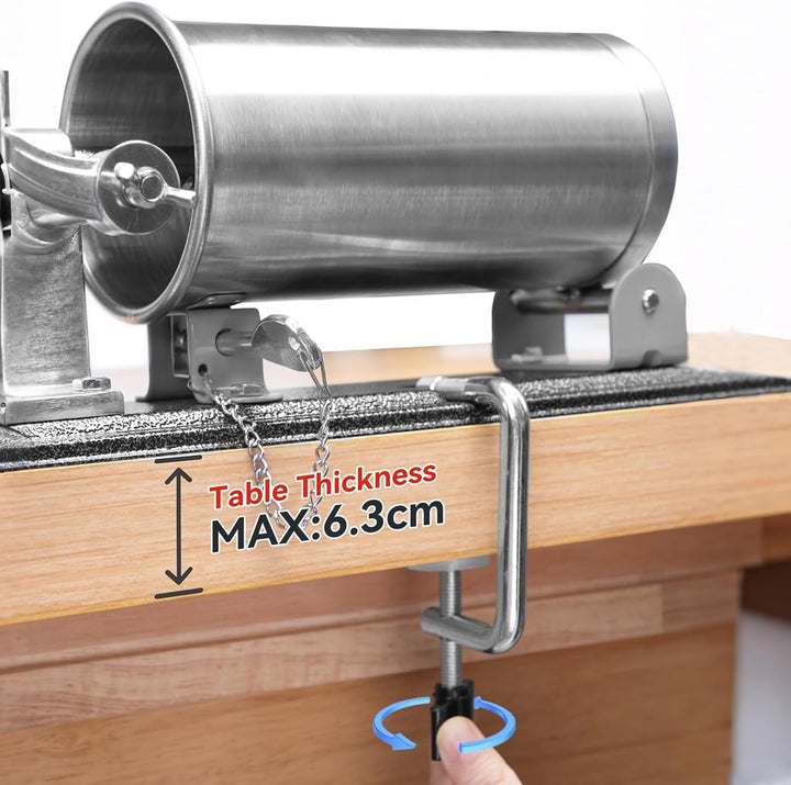 MASTER FENG 2,5 LBS Wurstfüllmaschine Horizontale Edelstahl-Füllmaschine Mit 8 Fülltrichtern und 1 S