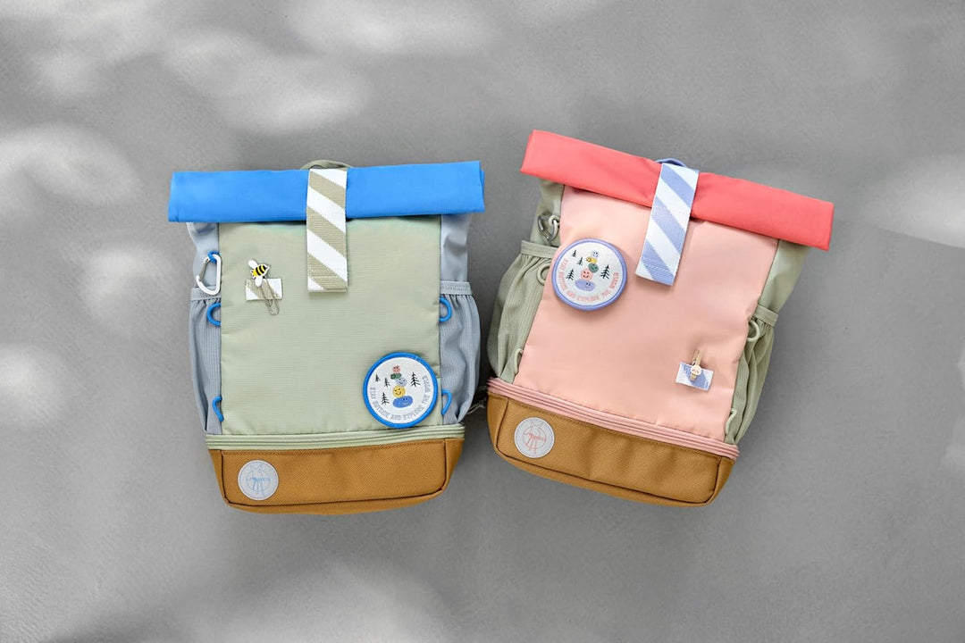 LÄSSIG Kindergartenrucksack Kinderrucksack Rolltop mit Brustgurt wasserabweisend, 11 Liter/Mini Roll