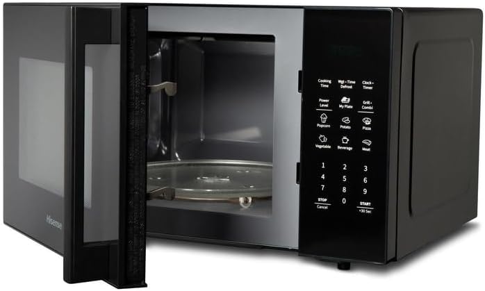 Hisense H29MOBS9HG-Mikrowelle mit Grill, 29 l, XL-Drehteller, 11 Leistungsstufen, Tür aus gehärtetem
