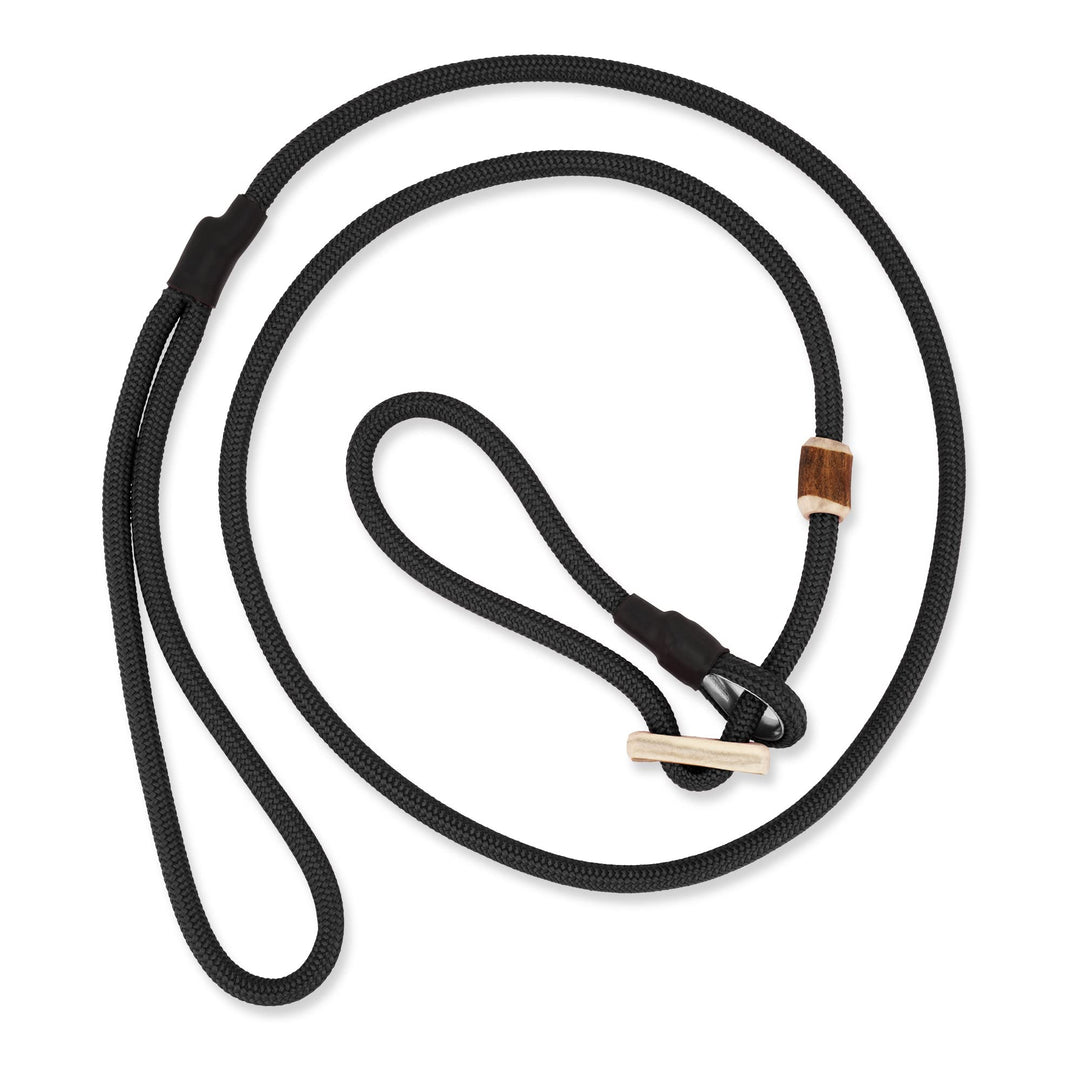 Romneys Hundeleine mit Halsband 6mm | Moxonleine Retrieverleine Agilityleine | Mit Zugbegrenzung, Zu