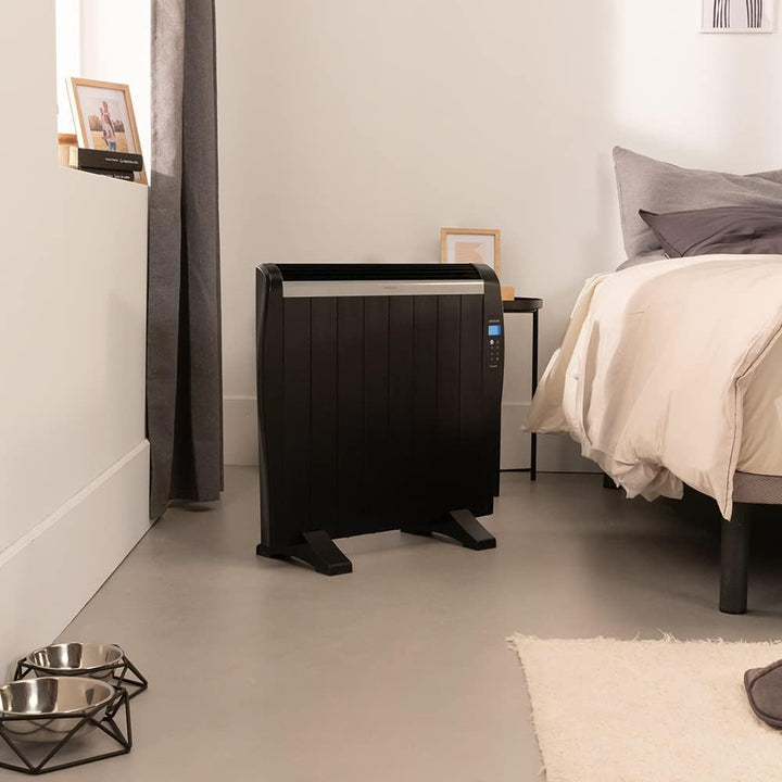 Cecotec Flachheizkörper mit Fernbedienung ReadyWarm 1800 Thermal Black. 8 Heizrippe und 1200 W, LCD-