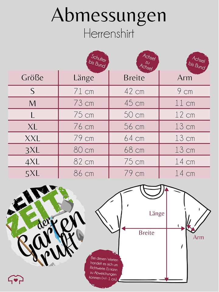 Shirtracer - T-Shirt Herren - Hobby Outfit - Keine Zeit der Garten Ruft - Gartengeräte S 4 Weiss, S