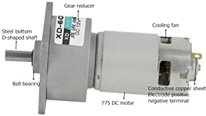 5-600 RPM Speed Reducer Getriebemotor DC 12 / 24V 35W CW/CCW Micro Hohe Drehmoment Drehzahl Getrie