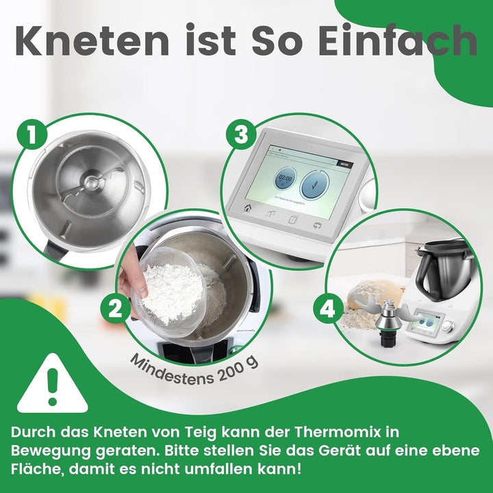 Messer für Thermomix TM7, Teigmesser TM6, Mixmesser Ersatz Zubehör passend für Thermomix TM6,TM5,TMF