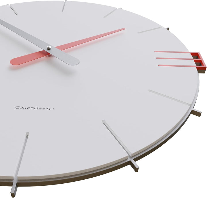 CalleaDesign 42 cm Mike weisse Wanduhr, Weiss