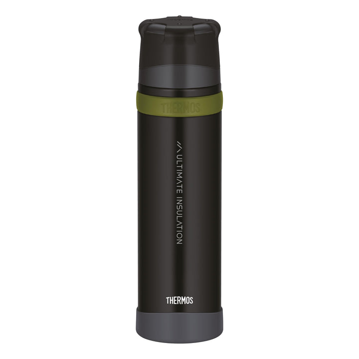 THERMOS MOUNTAIN BEVERAGE BOTTLE 0,9l, black, Thermosflasche Edelstahl mit Trinkbecher, 24 h heiss /