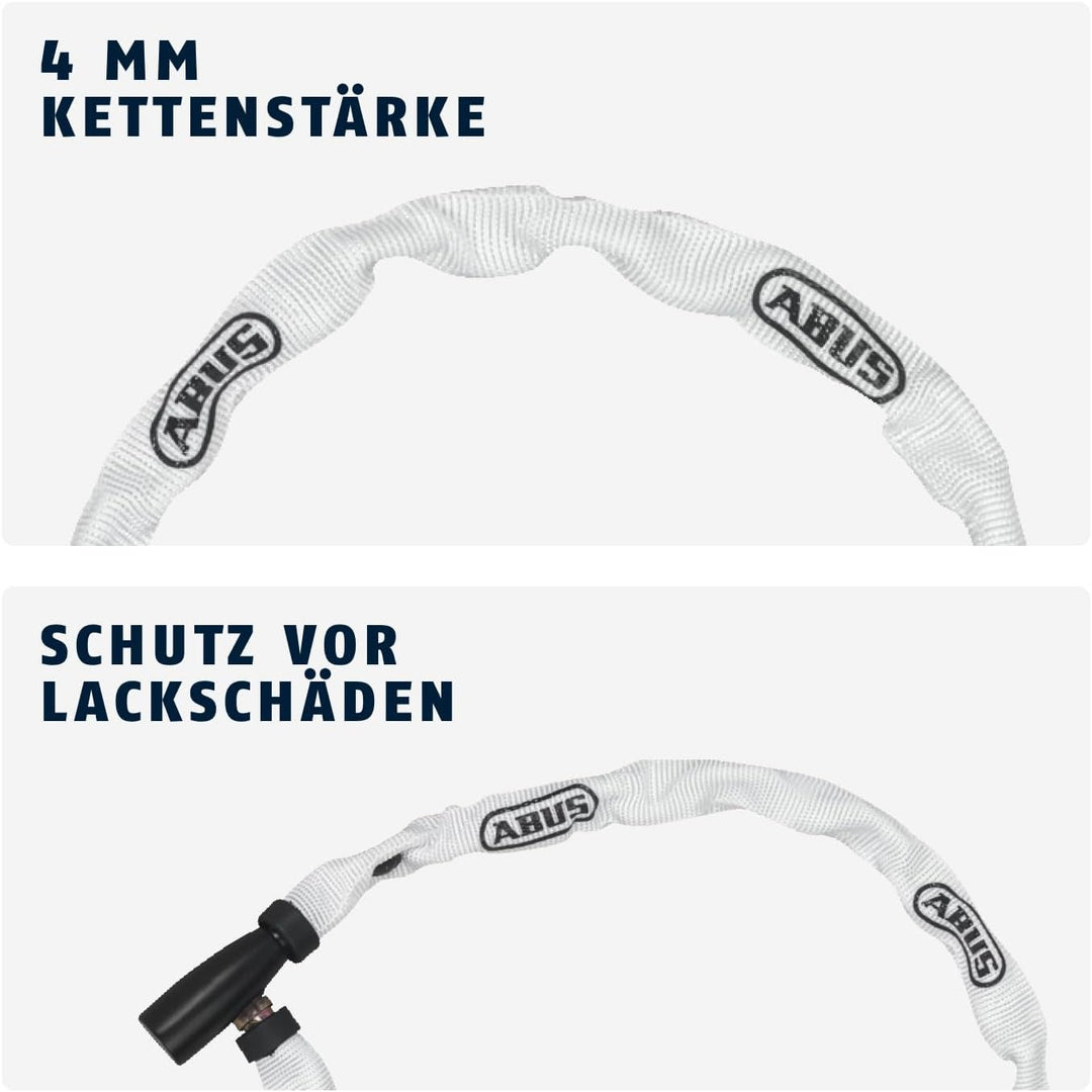 ABUS Kettenschloss 1500 Web – Fahrradschloss aus Spezialstahl – 4 mm dicke Rundkette - ABUS-Sicherhe