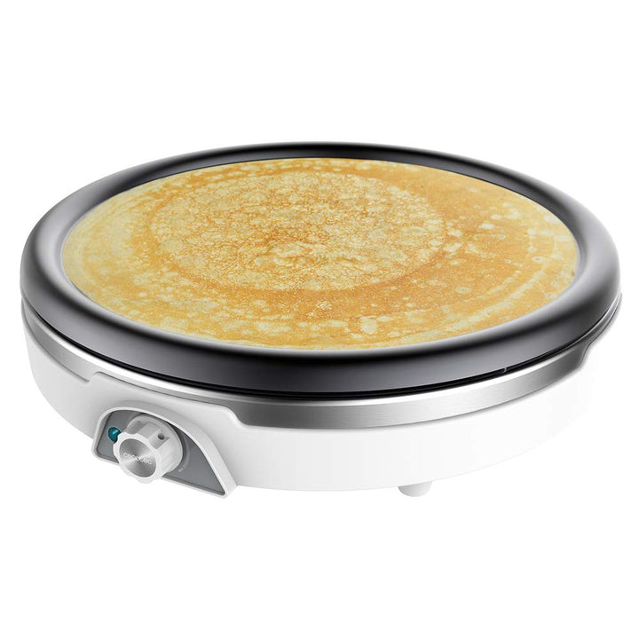 Cecotec Crepera Fun Crepestone XL INOX. 1350 W, Acero inoxidable, Placa con Revestimiento Antiadhere
