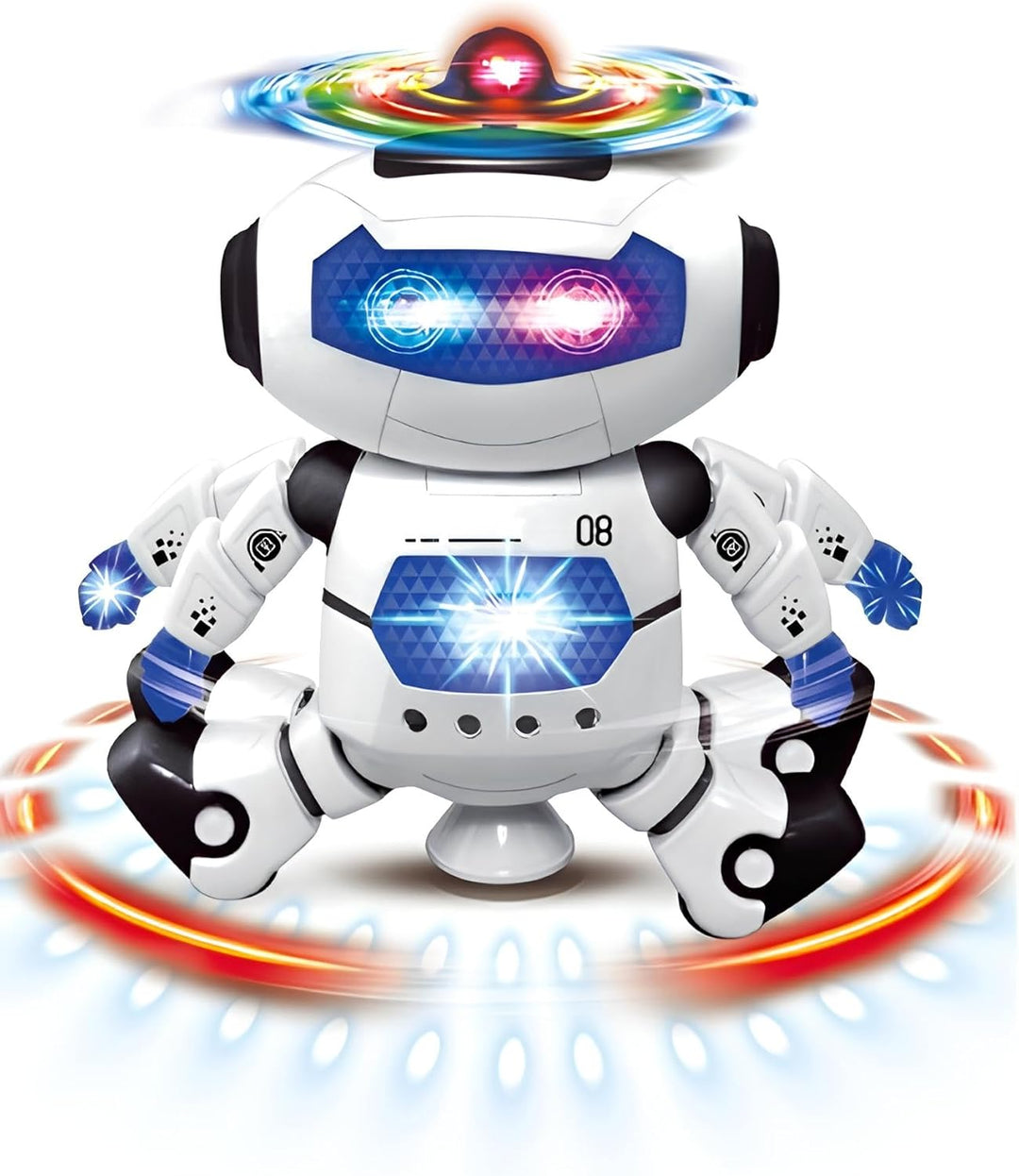 Spielzeugroboter mit Lichtern und Klängen, Tanz spielt und leuchtet Roboter, gehen mit Lichtern und