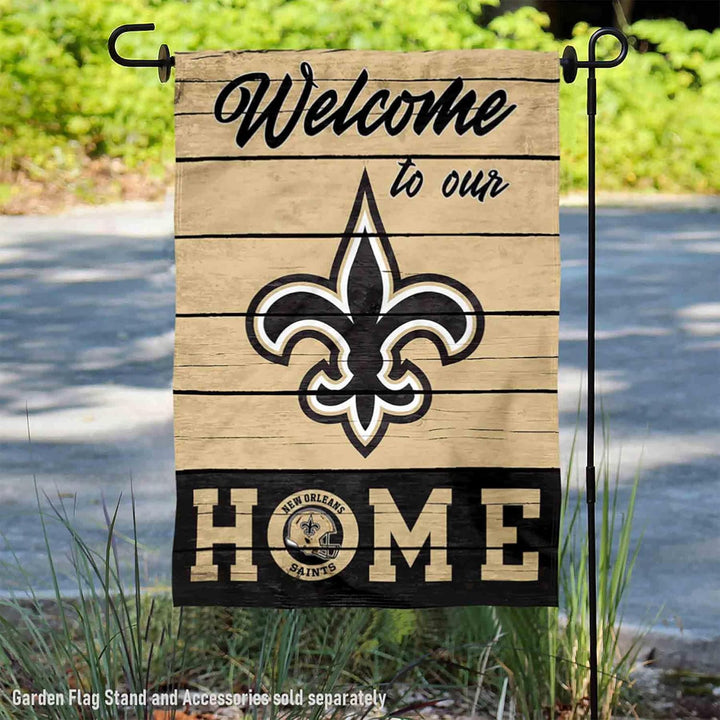 WinCraft New Orleans Saints Welcome Home Decorative Garden Flag Double Sided Banner