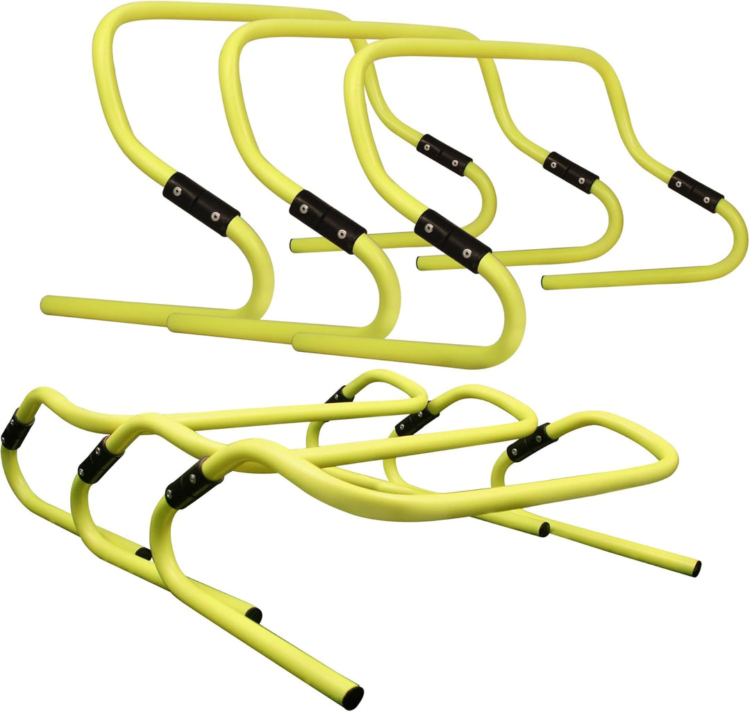GSI Dual Height Agility Hürden Pack of 6 – Adjustable 6" & 12" Training Hürden für Sports, Fitness u