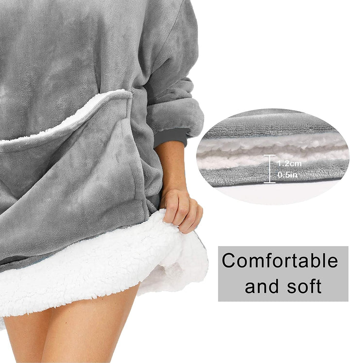 Yutdeng Sweatshirt Hoodie Oversize Damen Kapuzenpullover Decke Hoodie Super Weich Pulloverdecke Herr