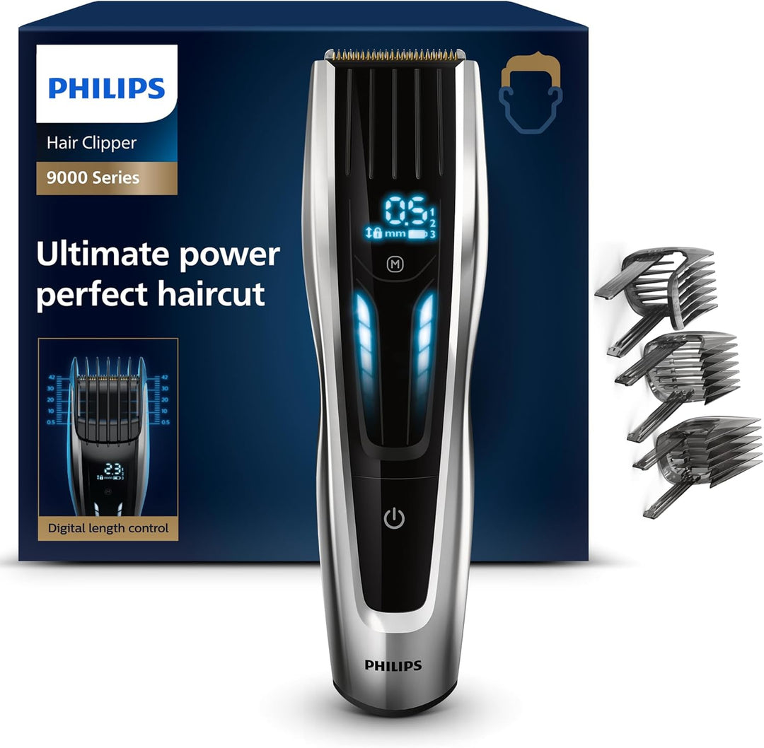 Philips Series 9000 Haarschneider mit 400 Längeneinstellungen, langlebigen Titaniumklingen & digital