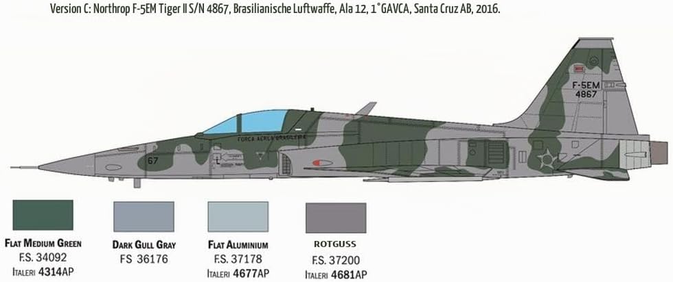 Italeri 2827S 1:48 Northrop F-5E Tiger II - Modellbau, Bausatz, Standmodellbau, Basteln, Hobby, Kleb