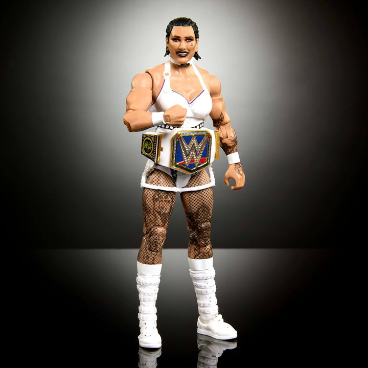 Mattel WWE Elite Actionfigur & Zubehör, 15,2 cm grosses Sammlerstück Rhea Ripley mit 25 Artikulation