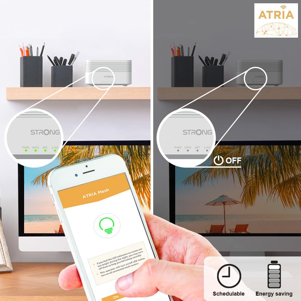 STRONG 3X Atria Wi-Fi Mesh AX3000 ADD-ON – Heimnetzwerk Erweiterung, WLAN Verstärker, Flächendeckend