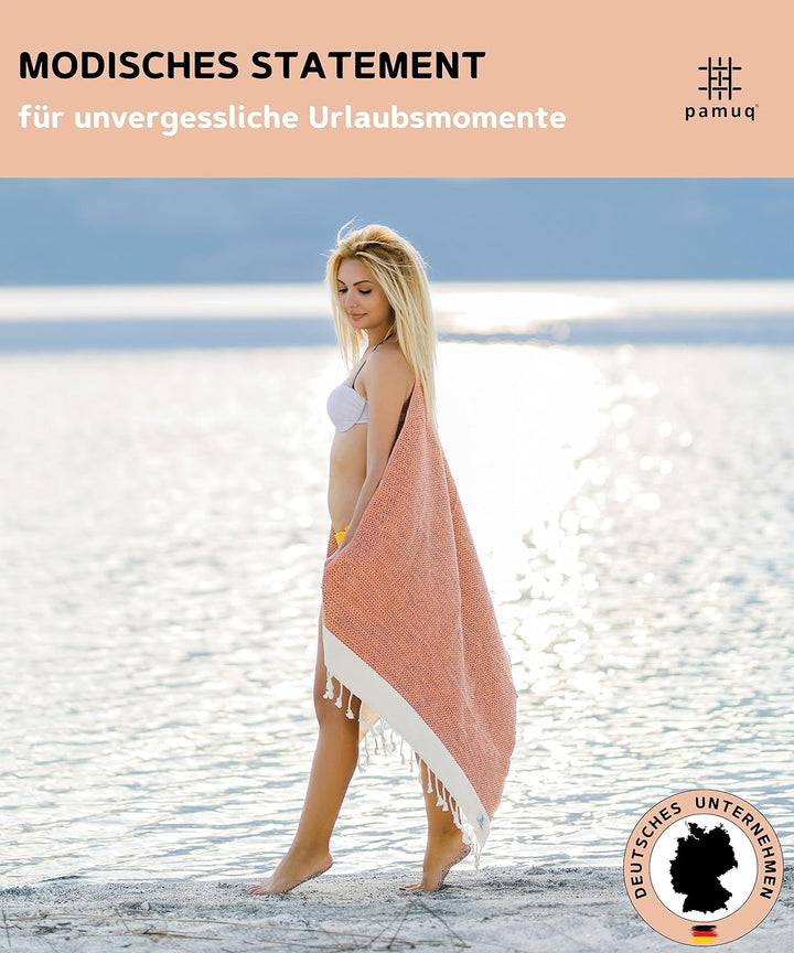 Strandtuch XXL Saunatuch Badetuch Hamamtuch Gross Baumwolle Duschtuch Pestemal Handtuch Fouta Pareo