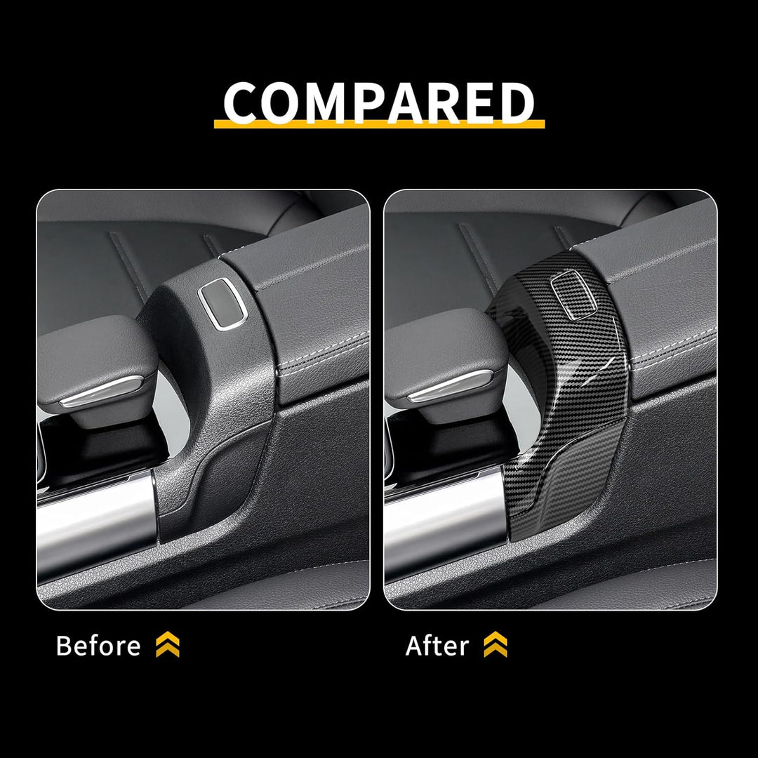 KUNGKIC ABS Auto Zentralsteuerung Armlehne Box Rahmen Dekorative Aufkleber Innenbereich Compatible w