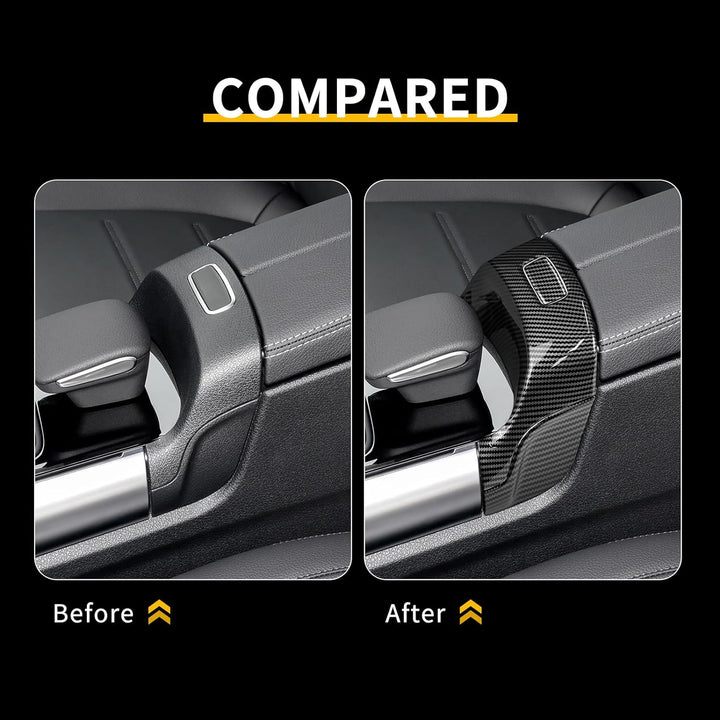 KUNGKIC ABS Auto Zentralsteuerung Armlehne Box Rahmen Dekorative Aufkleber Innenbereich Compatible w