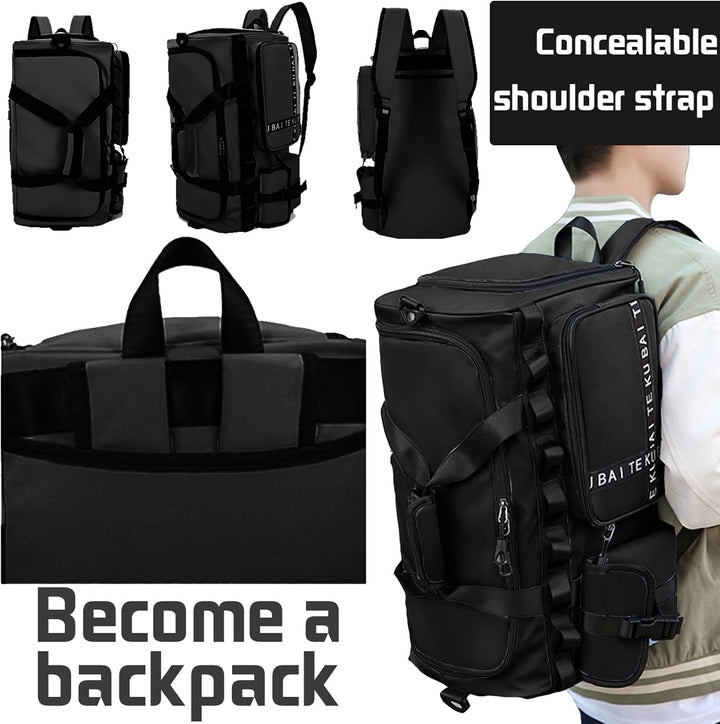 Reisetasche Damen Herren, 65L Wasserabweisende Sporttasche, Large Capacity Reise Tasche Gym Bag, mit