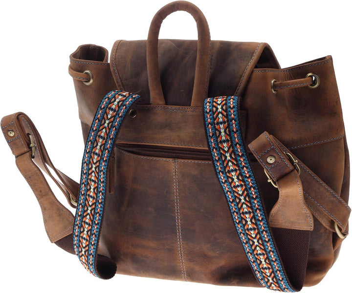 Greenburry Vintage Santana Umhängetasche Rucksack Braun 32x31x15cm