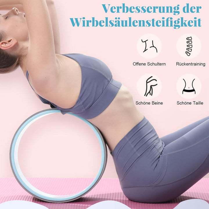 Yoga Rad 3er Pack,stabile und komfortable Rückenrollen für Anfänger.Zur Verbesserung der Wirbelsäule