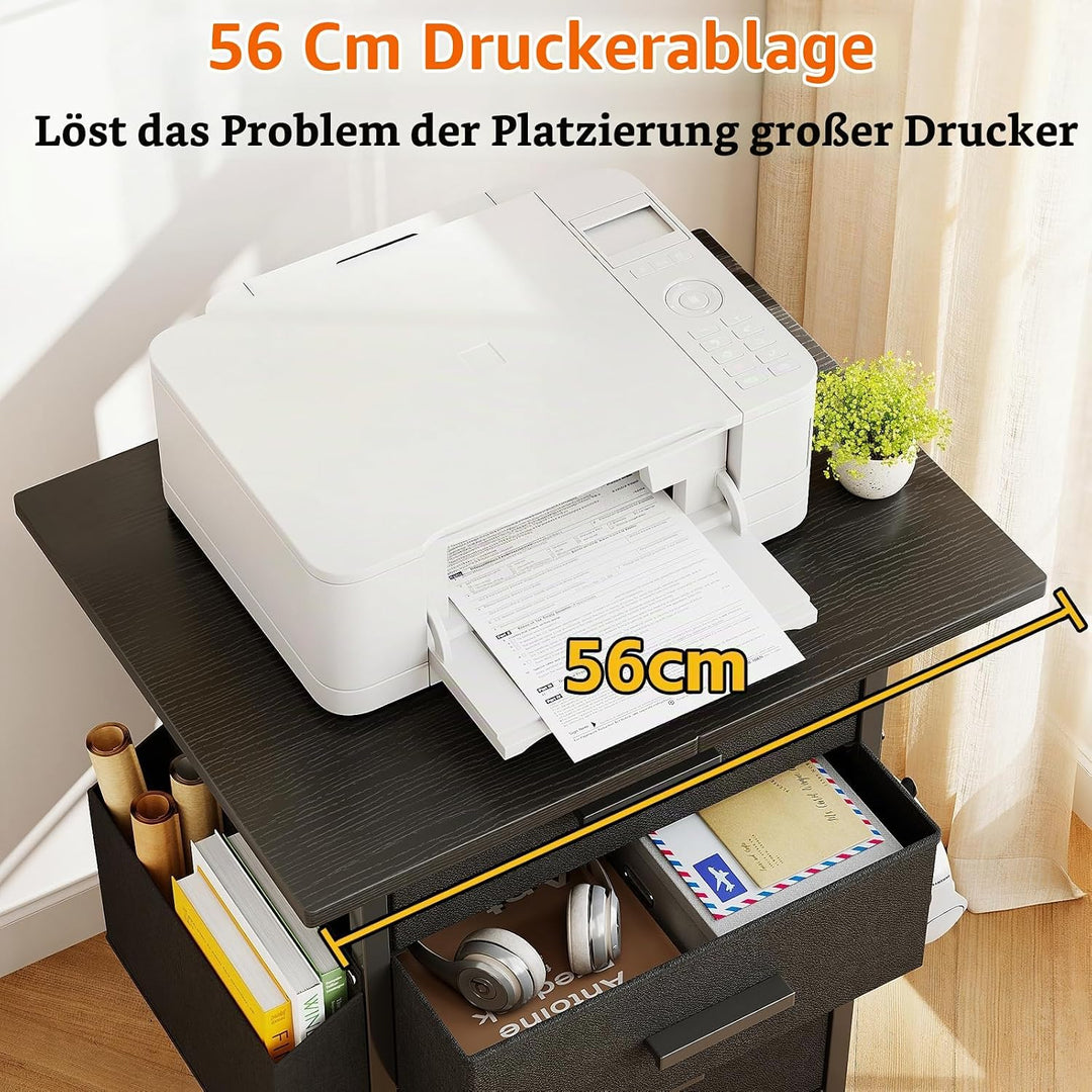 Rollcontainer, Aktenschrank, mit 3 Schubladen und Rollen, für Dokumente in DIN A4, Letter-Format, Dr