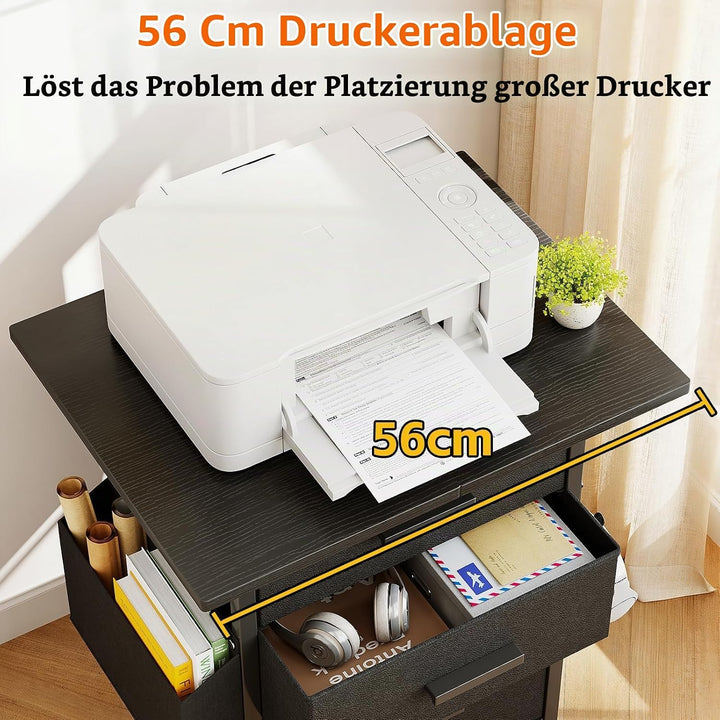 Rollcontainer, Aktenschrank, mit 3 Schubladen und Rollen, für Dokumente in DIN A4, Letter-Format, Dr