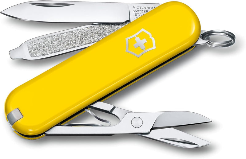 Victorinox Schweizer Taschenmesser, Klein, Classic SD, Multitool, Swiss Army Knife, Geschenk, 7 Funk