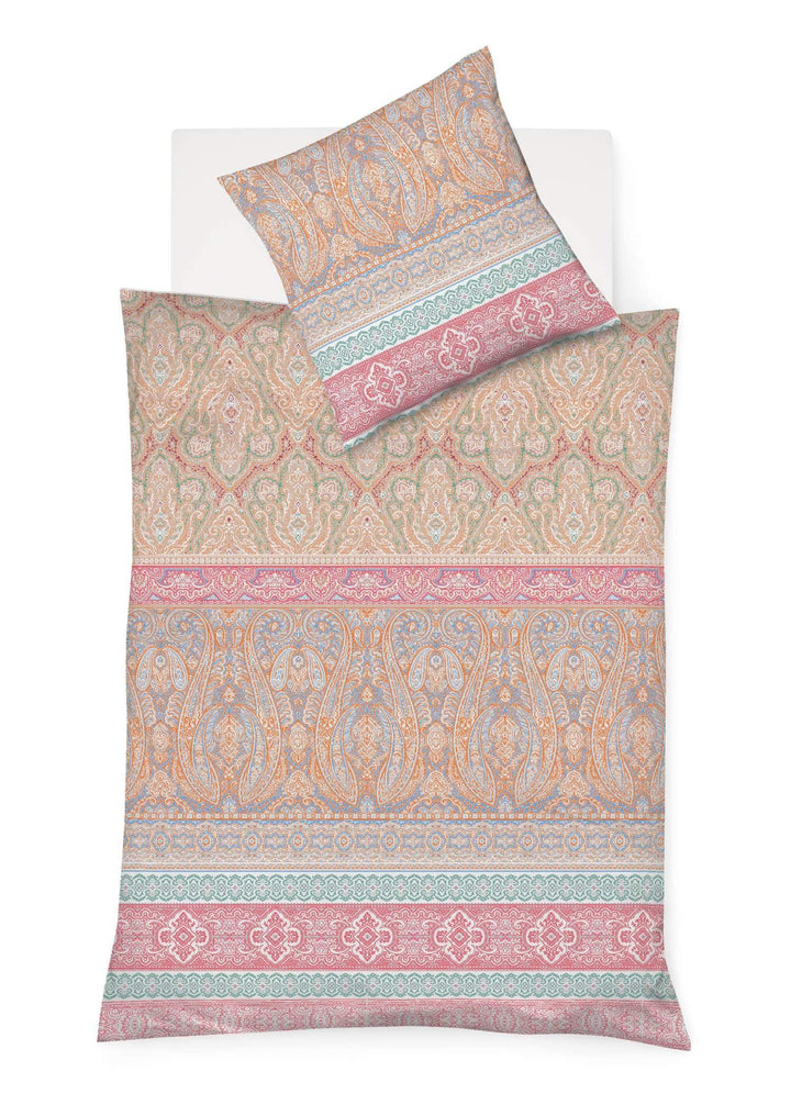 fleuresse Mako-Satin Bettwäsche Modern Classic Dilbeek apricot 1 Bettbezug 155 x 220 cm + 1 Kissenbe