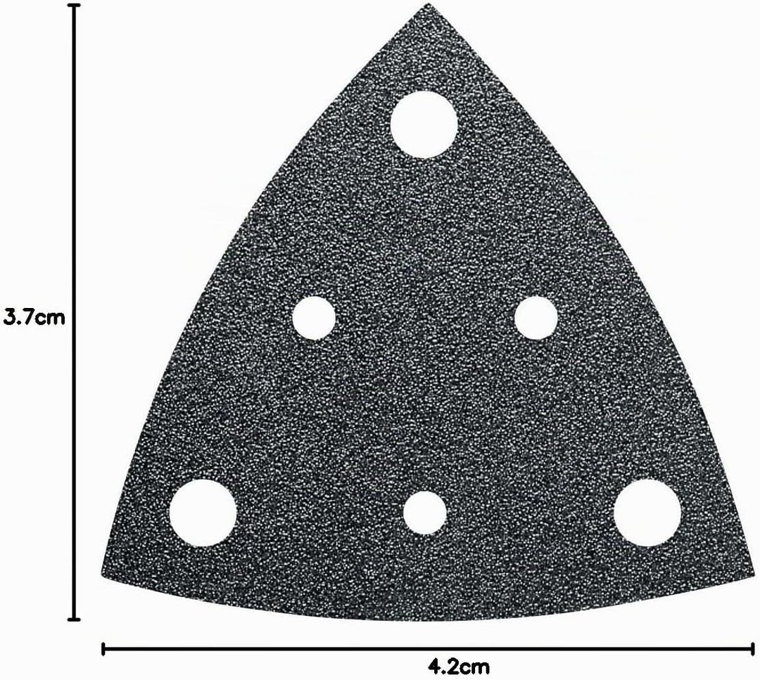 Fein Schleifblätter Korn 80, 50 Stück (gelocht, Kantenlänge 80 mm, Korund-Schleifkörner + Vollkunsth