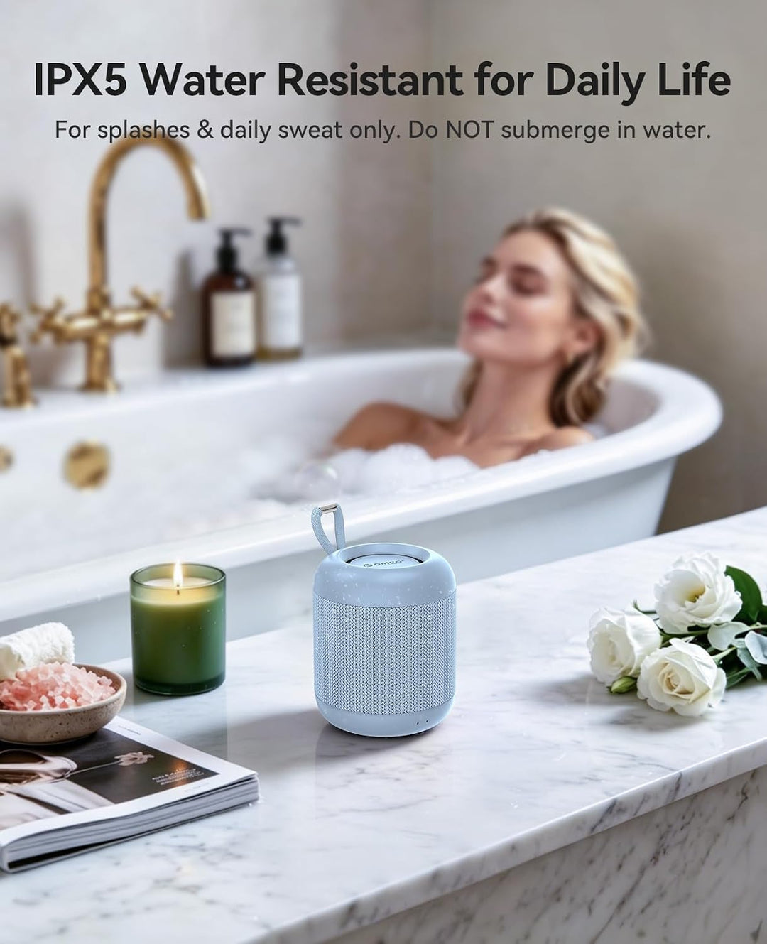 ORICO Bluetooth Lautsprecher Klein, Tragbar, 27H, 335g – BG01, Blau