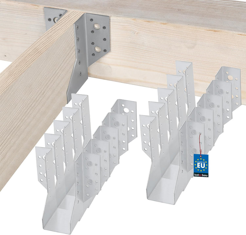 KOTARBAU® 10er Set Balkenschuh Typ A 50 mm Holzbalkenverbinder Balkenverbinder Verbinder für Baukons