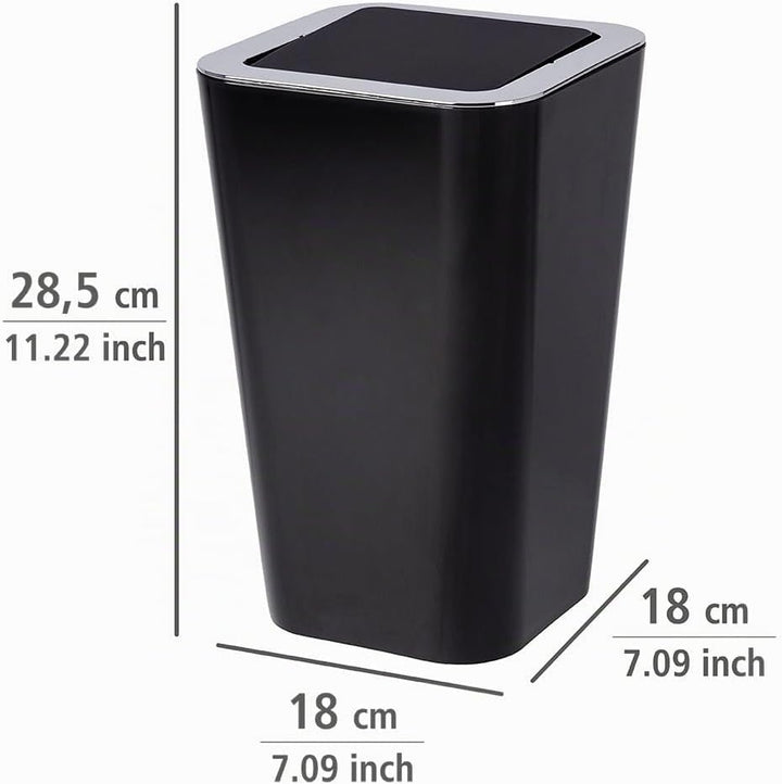 WENKO Kosmetikeimer Mod. Candy 6 Liter, Hygieneeimer, Badezimmer-Mülleimer mit Schwingdeckel Abfalle