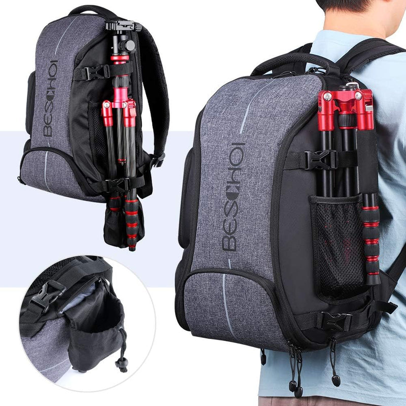 Beschoi Kamerarucksack wasserdicht Fotorucksack für Canon Nikon Sony Spiegelreflexkameras, Drohne, O