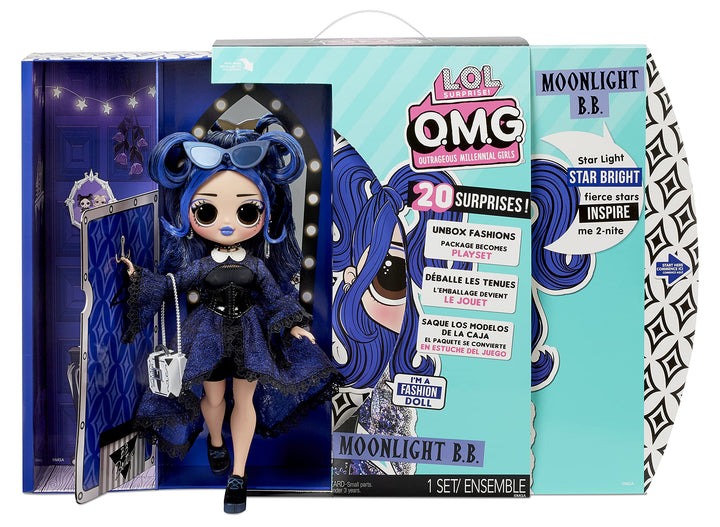 L.O.L. Surprise! OMG Modepuppe MOONLIGHT B.B. - Mit 20 Überraschungen, Designer-Kleidung und modisch