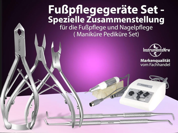 Fusspflegeset Fusspflegegerät Fräser Pediküre-Set mit Fusspflege Nagelzangen-Set Elektrischer Hornha