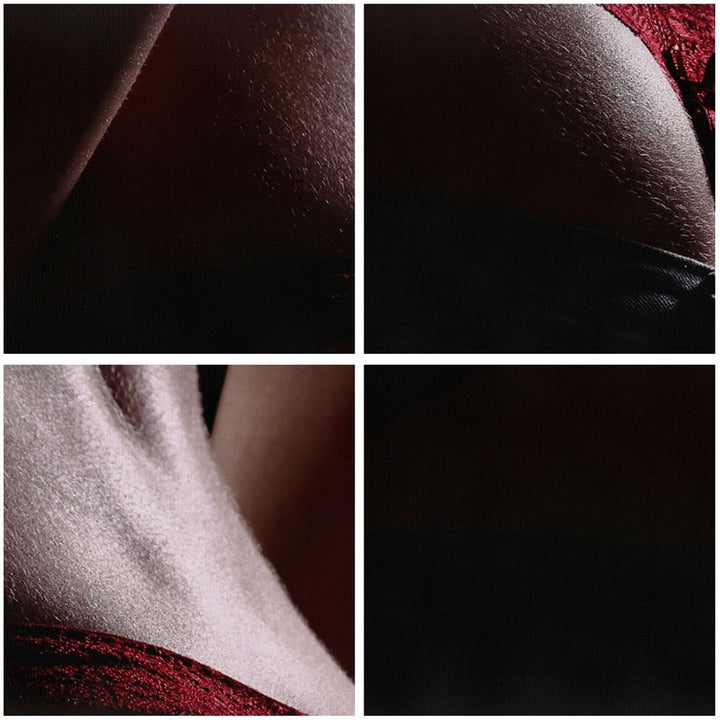 Bilder auf Leinwand Frau Körper String Leinwandbild mit Rahmen 60x60cm Wandbilder Dekoration Wohnzim