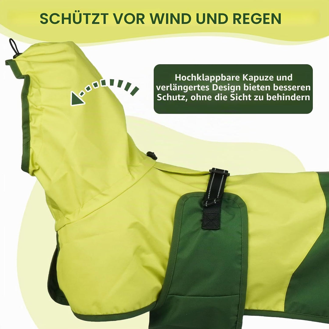 Regenjacke Hund, Wasserdicht Hundejacke Regenjacke Verstellbarer Hunde Regenschutz Hunde-Cape-Regenm