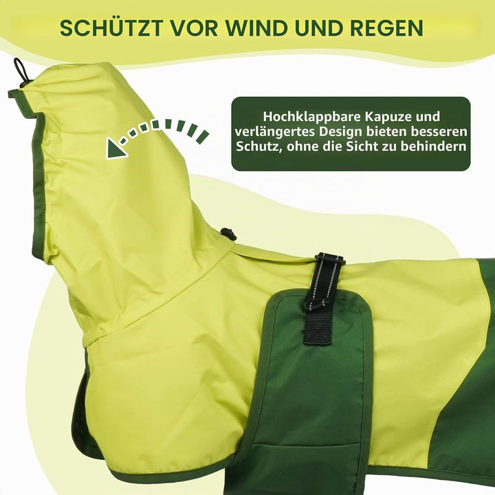 Regenjacke Hund, Wasserdicht Hundejacke Regenjacke Verstellbarer Hunde Regenschutz Hunde-Cape-Regenm