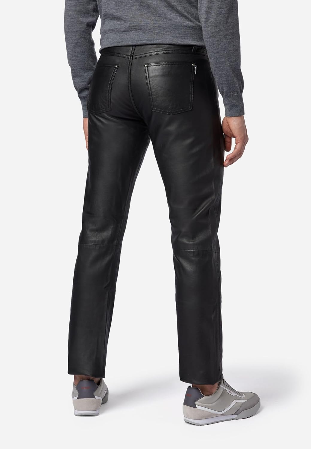 Lederjacke Lederhose Nando – Herren Premium Lammnappa 27 Schwarz, 27 Schwarz