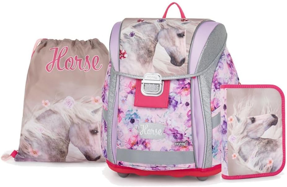 PREMIUM LIGHT Schulset 4 set für 1.-3. Klasse | Ergonomischer Schulrucksack, Sportbeutel, A4 Box & F