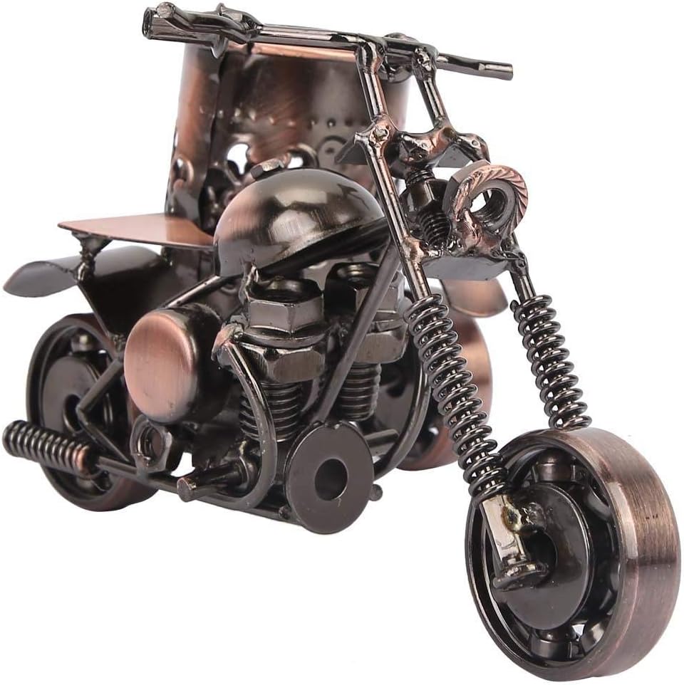 Hztyyier Motorrad Metall Stifthalter, Kreative Büro Desktop Zubehör Geschenkidee, Männergeschenk für
