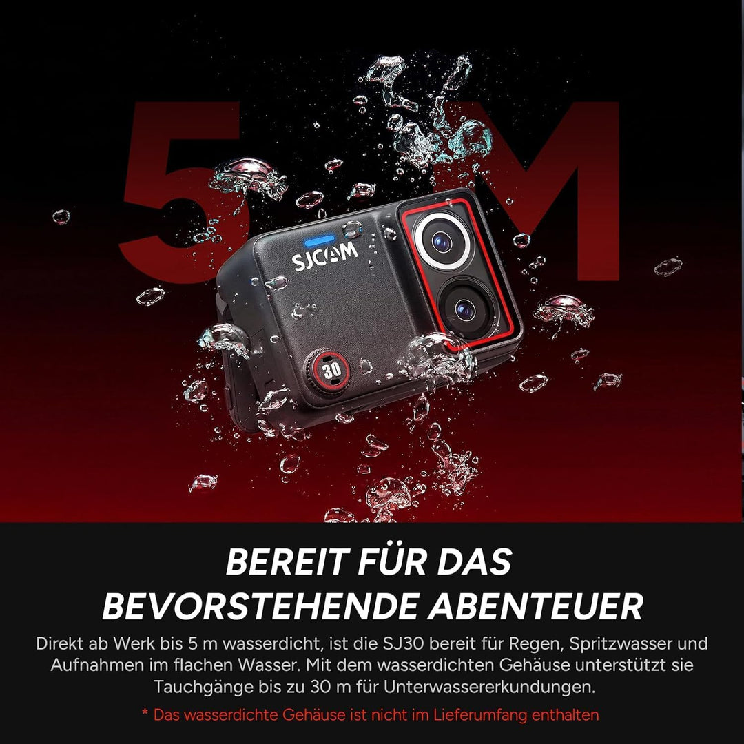 SJCAM SJ30 6K/5K Action Cam(64GB) mit Wireless Mikro Unterwasserkamera Wasserdicht Combo(64GB), Wass