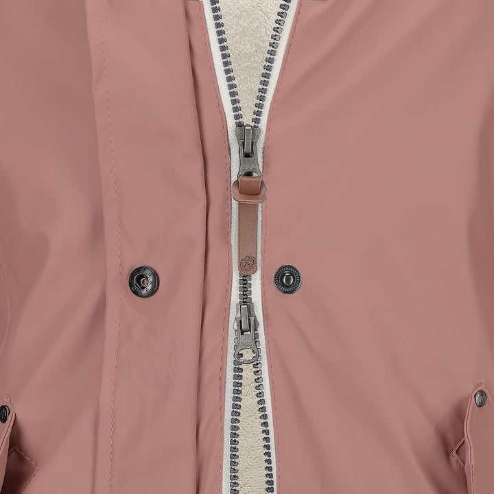 Dry Fashion Damen Regenmantel Malmö - Frauen Regenjacke Jacke mit Kapuze Lang Winddicht Wasserdicht