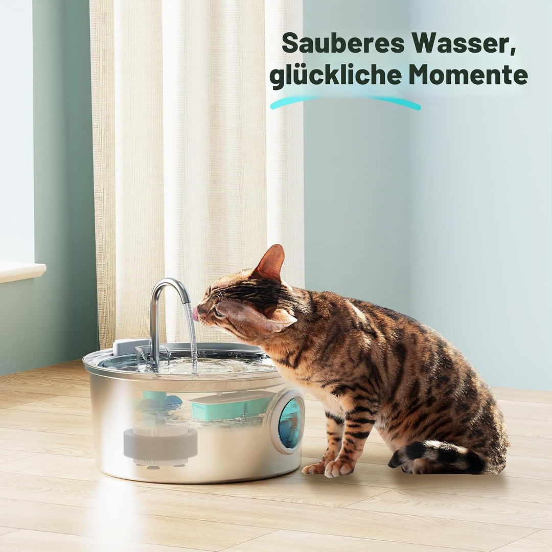 FOFNON 24 Filter für Katzenbrunnen, 12 Stück Filter + 12 Stück Schaumstofffilter für Katzentrinkbrun